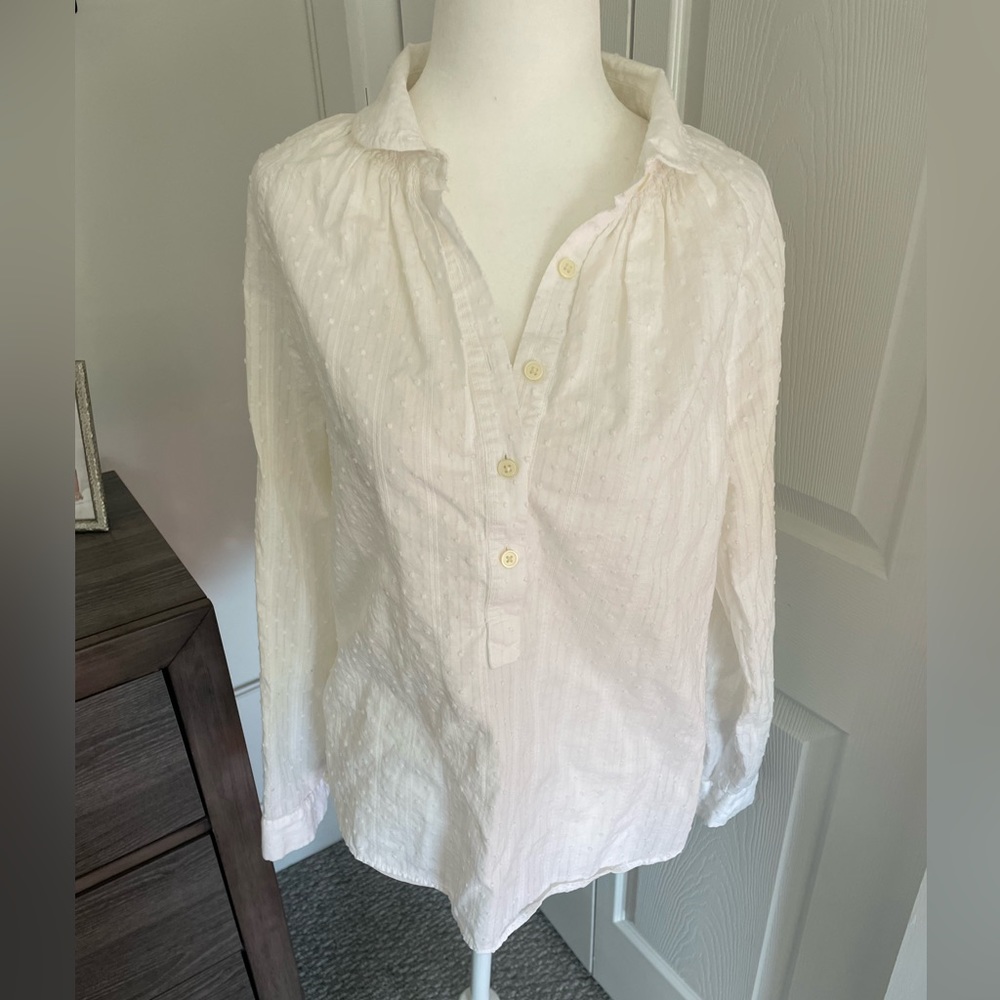 Womens Loft White Button Down
